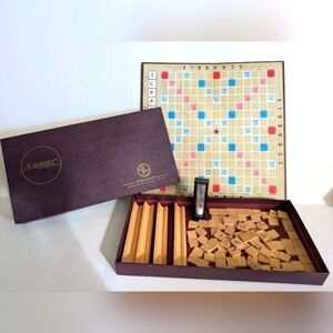Scrabble Vintage Wood Game Set. 50s edition.